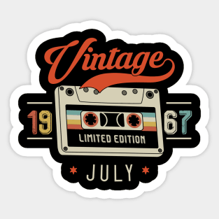 July 1967 - Limited Edition - Vintage Style Sticker